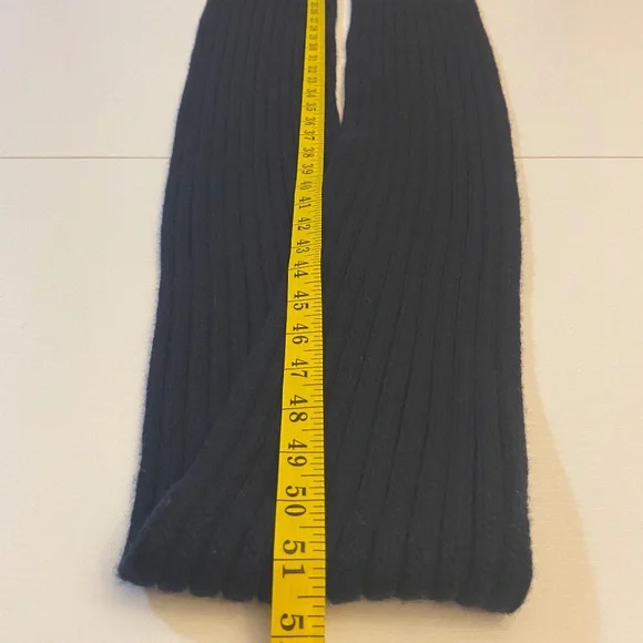 Marni Men's Vintage Braided Cable Knit Scarf Navy Blue O/S - Picture 6 of 7